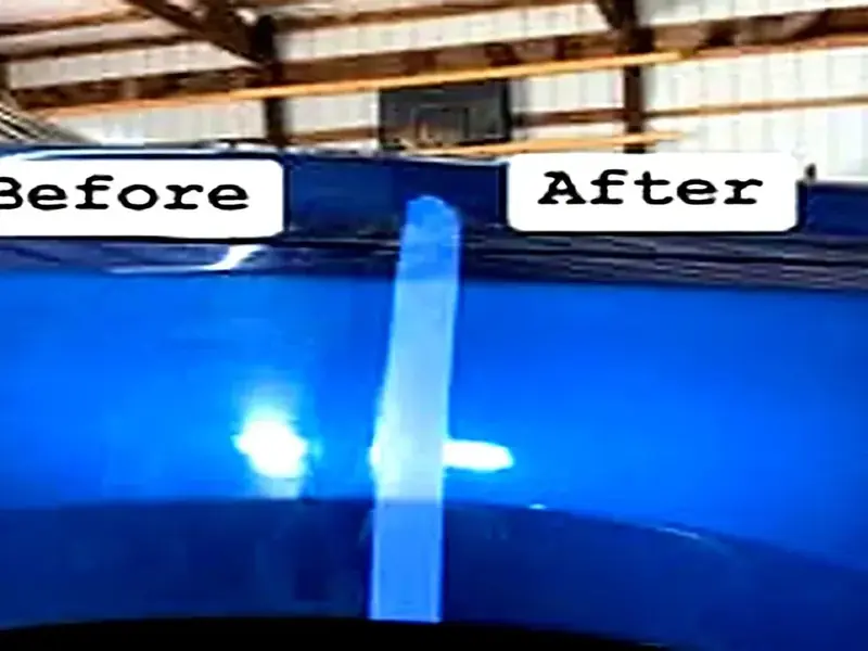 Paint correction before and after example